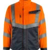 Mascot Safe Supreme Oxford Hi-Vis Work Jacket Orange/Dark Navy Blue (Sizes S-4XL)