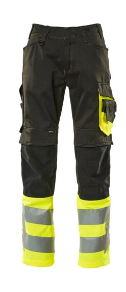 Mascot Leeds Hi-Vis Trade Work Trousers Yellow/Black (Various Sizes)