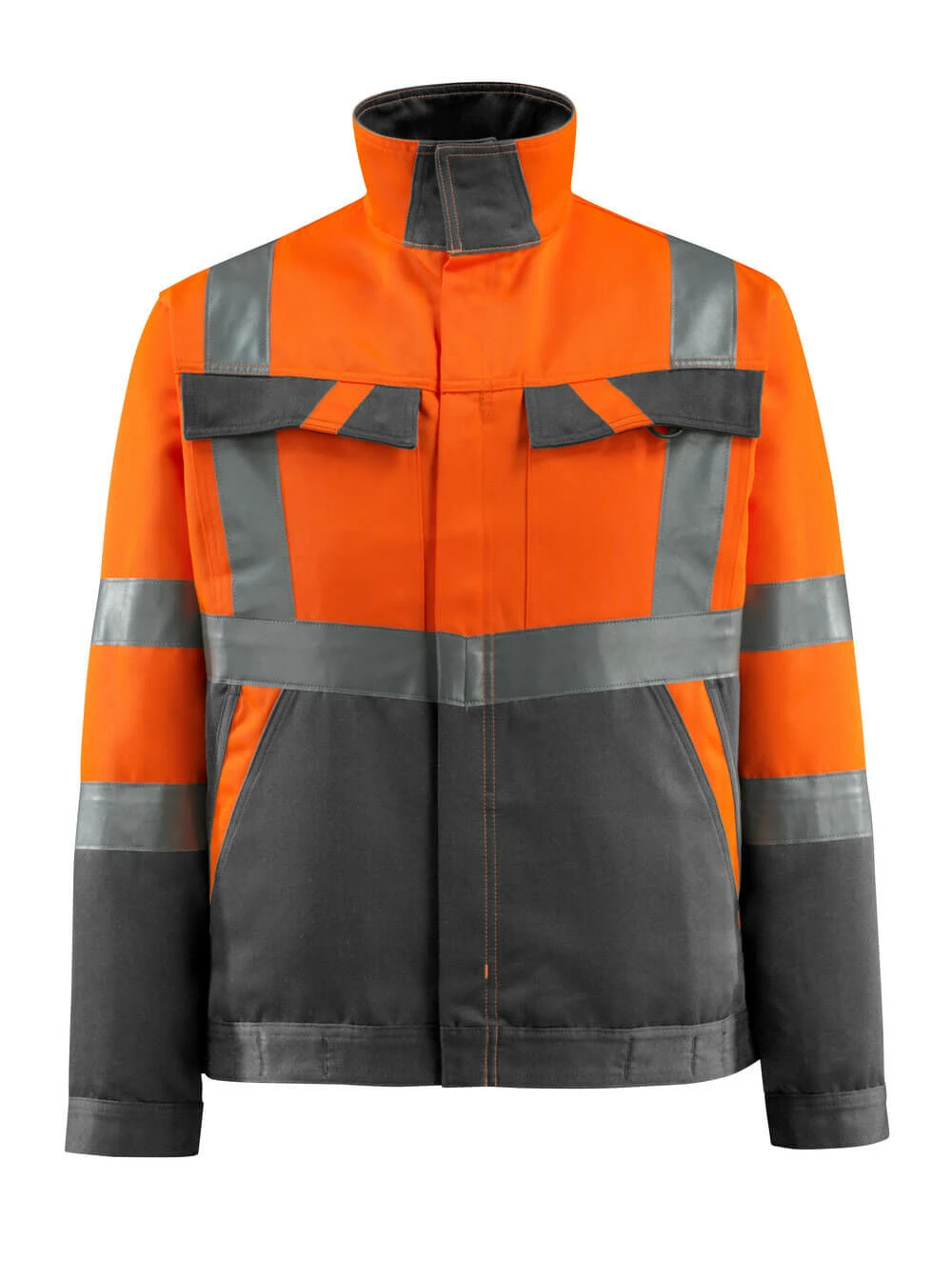 Mascot Light Hi-Vis Forster Work Jacket Coat Orange/Grey (Sizes S-4XL)