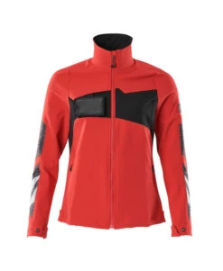 Mascot Ultimate Stretch Womens Lightweight Work Jacket Red/Black (Sizes XS-5XL)