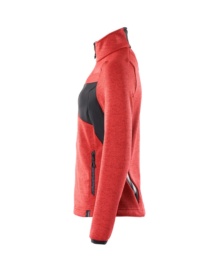 Mascot Accelerate Womens Full Zip Knitted Work Jumper Red/Black (Sizes XS-5XL) - Image 2