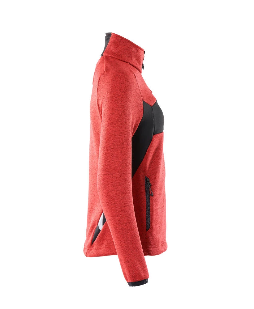 Mascot Accelerate Womens Full Zip Knitted Work Jumper Red/Black (Sizes XS-5XL) - Image 3