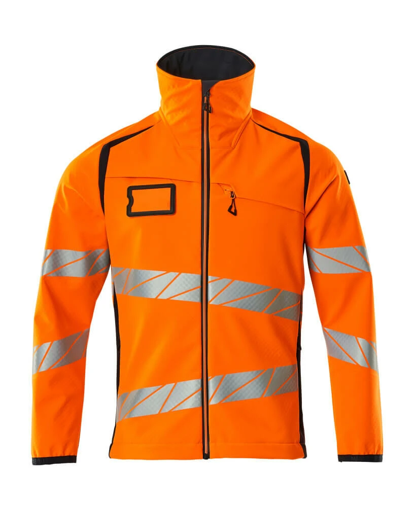 Mascot Hi-Vis Softshell Work Jacket Orange/Navy (Sizes S-4XL)