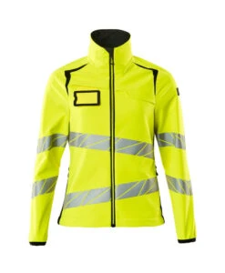 Mascot Womens Hi-Vis Softshell Work Jacket Yellow/Black (Sizes S-4XL)