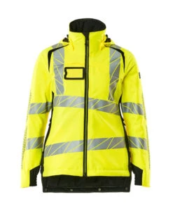 Mascot Womens Hi-Vis Waterproof Winter Work Jacket Yellow/Black (Sizes XS-5XL)