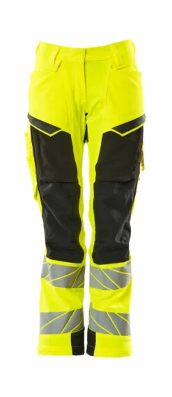 Mascot Diamond Womens Hi-Vis Work Trousers Yellow/Black (Various Sizes)