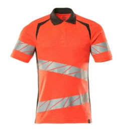 Mascot Accelerate Hi-Vis Work Polo Shirt Red/Dark Grey (Sizes S-5XL)