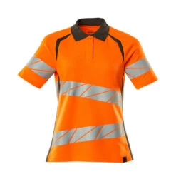 Mascot Accelerate Womens Hi-Vis Work Polo Shirt Orange/Dark Grey (Sizes S-5XL)