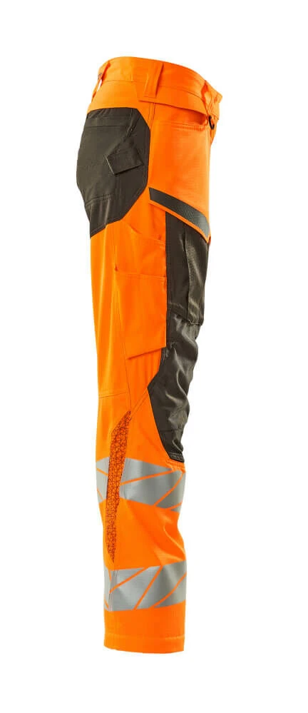 Mascot Diamond Ladies Accelerate Hi-Vis Work Trousers Orange/Dark Grey (Various Sizes) - Image 3