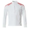 Mascot Food & Care Ultimate Stretch Smock Over Shirt White/Red (Sizes XS-6XL)