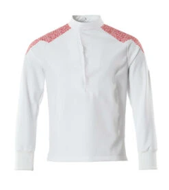 Mascot Food & Care Ultimate Stretch Smock Over Shirt White/Red (Sizes XS-6XL)