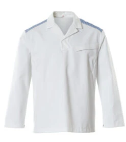 Mascot Food & Care Smock Over Shirt White/Blue (Sizes XS-6XL)