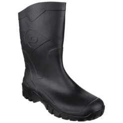 Dunlop Dee Calf Length Wellington Boots Black (Sizes 4-12)