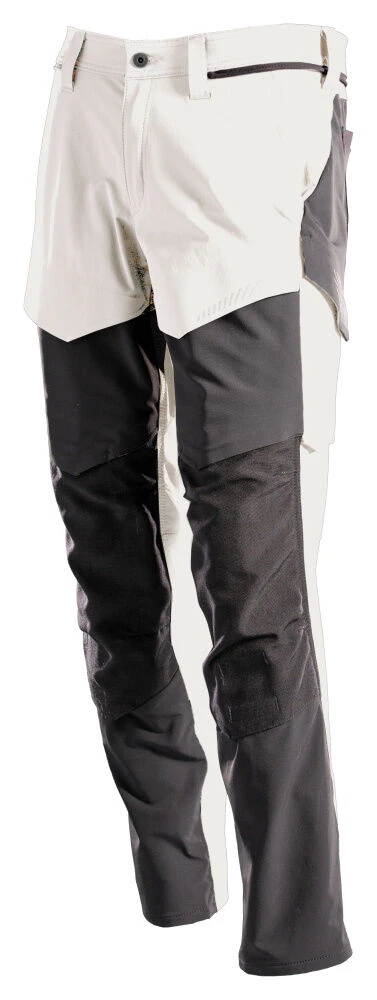 Mascot Customized Stretch Trade Work Trousers White/Grey (Various Sizes)