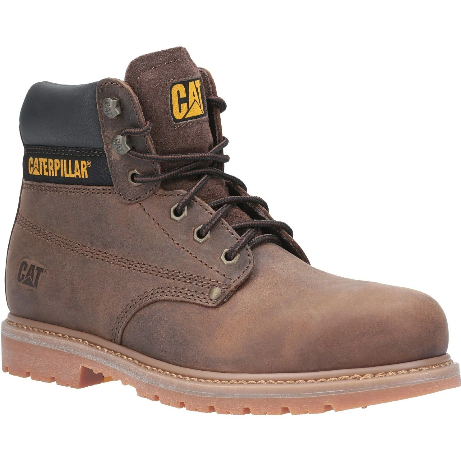 Caterpillar Powerplant Safety Work Boots Brown (Sizes 6-13)