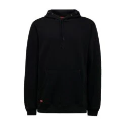 Hard Yakka Brushed Fleece Work Hoodie Black Hooded Jumper (Sizes S-2XL)