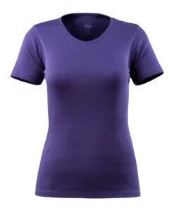 Mascot Womens V-Neck T-Shirt Violet Purple (Sizes XS-3XL)