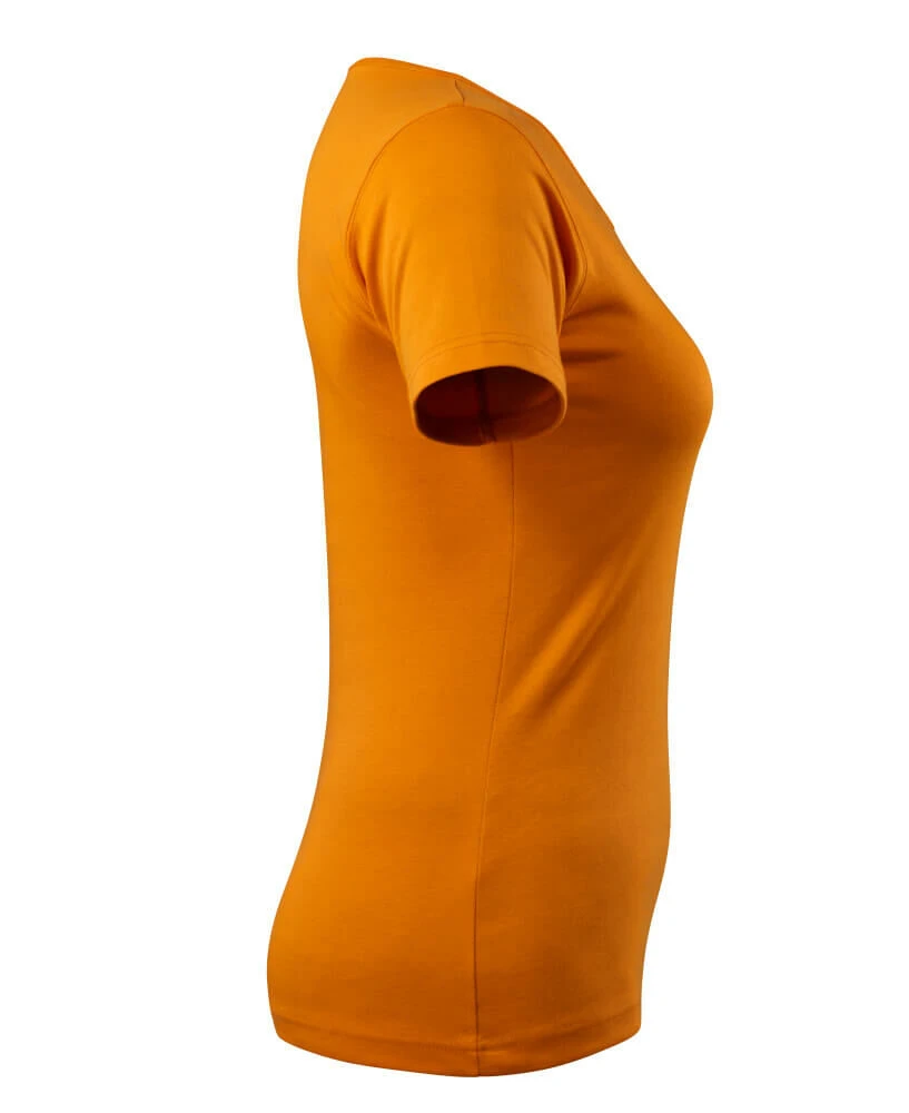 Mascot Womens V-Neck T-Shirt Orange (Sizes XS-3XL) - Image 3