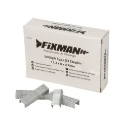 Fixman Type 53 Fine Wire Staples Pack Of 5000 (Various Sizes)