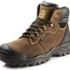 Buckbootz BSH009BR Waterproof Anti-Scuff Safety Work Boots Brown (Sizes 6-13)