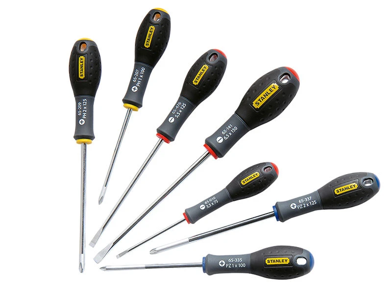 Stanley FatMax Slotted Phillips & Pozidriv Screwdriver Set 7-Piece