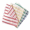 Colour Coded Striped Dish Wiping Cloths Pack 10 (Various Colours)