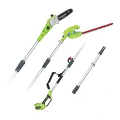 Greenworks G40PSH Cordless 40v Pole Saw & Long Reach Hedge Trimmer Bare Unit