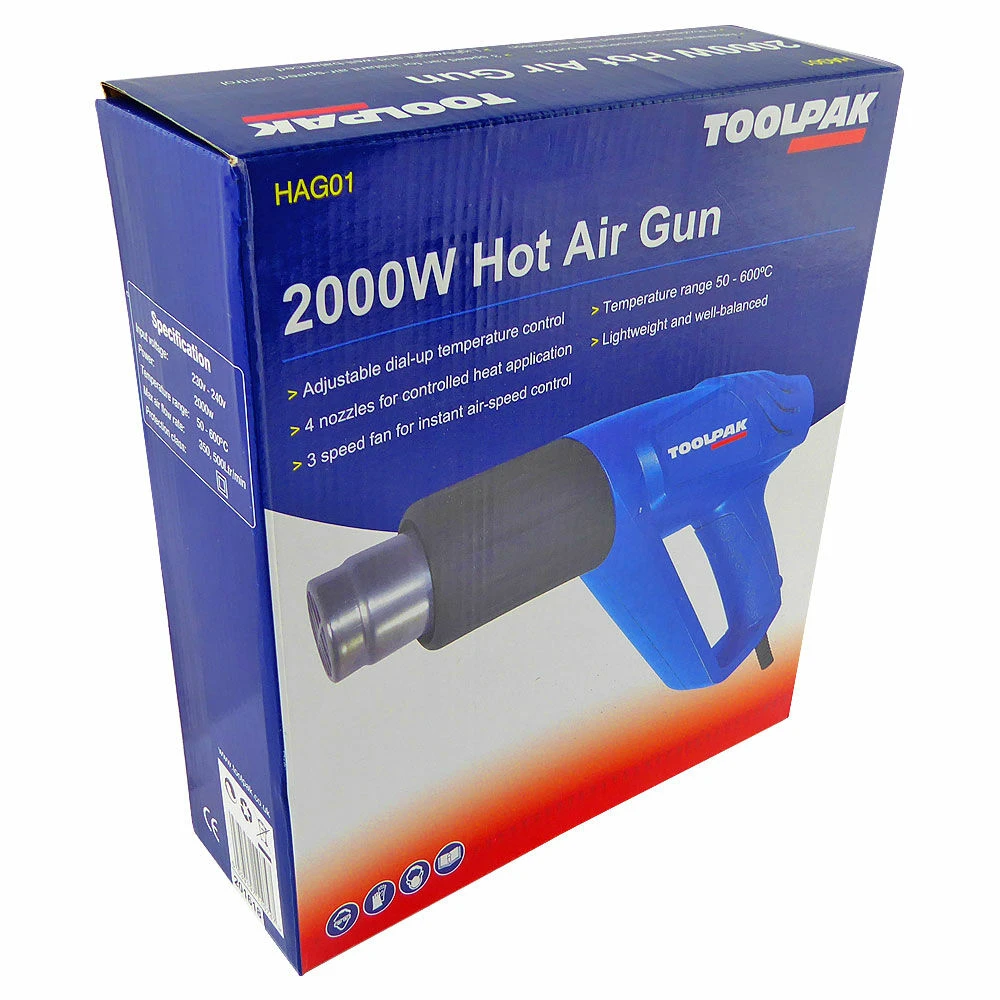 Toolpak Hot Air Heat Gun Electric 2000w 240v - Image 4