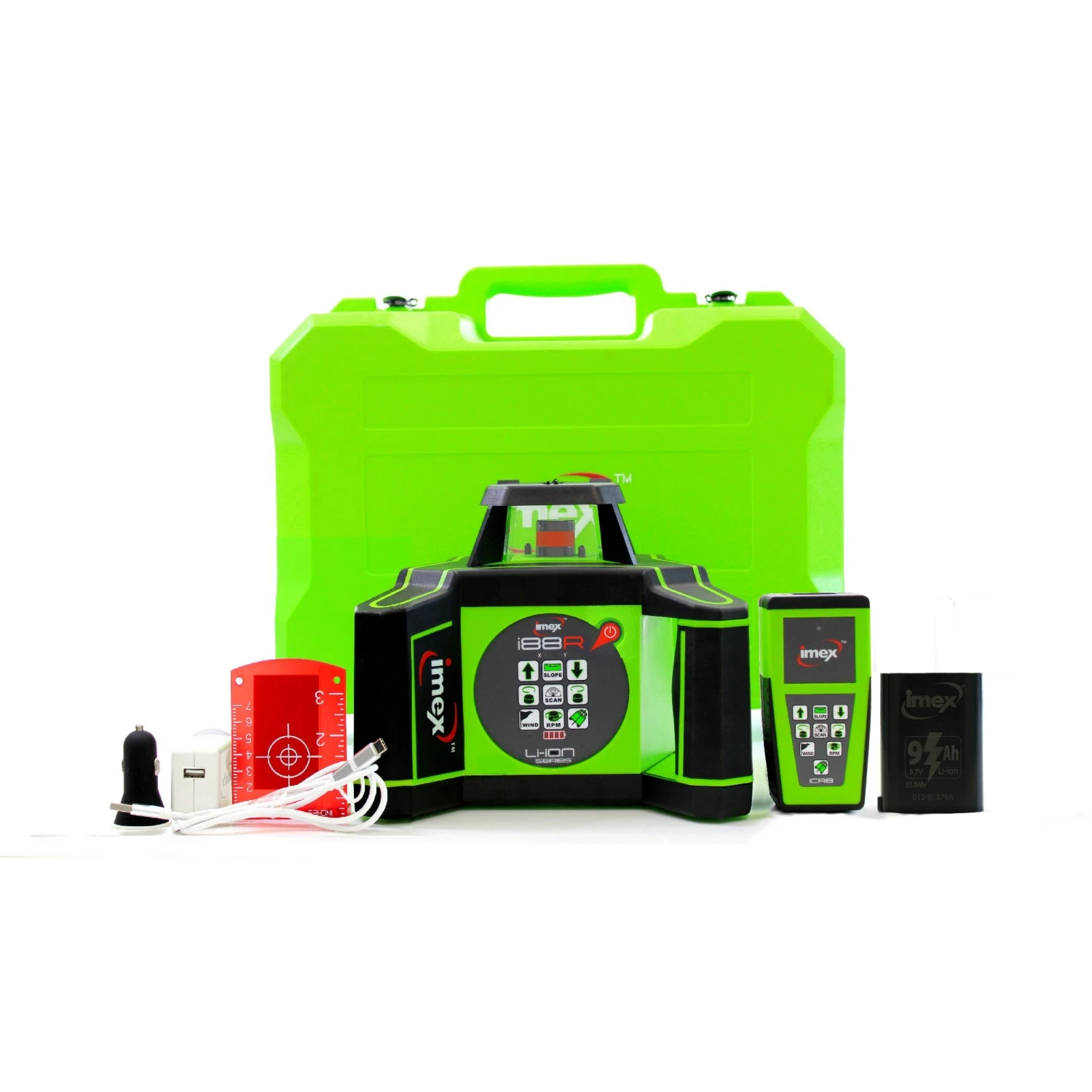 Imex I88R Cordless Self-Levelling Laser Level 600m With LRX10 Digital Receiver - Image 2