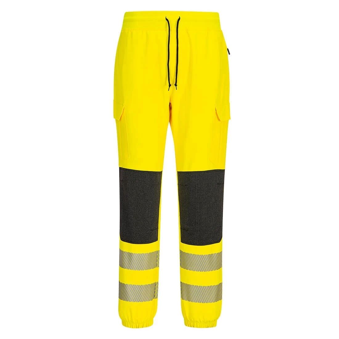 Portwest KX3 Hi-Vis Flexi Jogger Work Pants Yellow/Black (Sizes S-3XL)