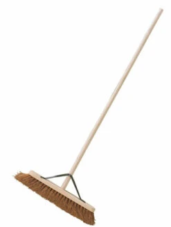 Natural Coco Platform Broom Brush C/w Stayed Handle (Various Sizes)
