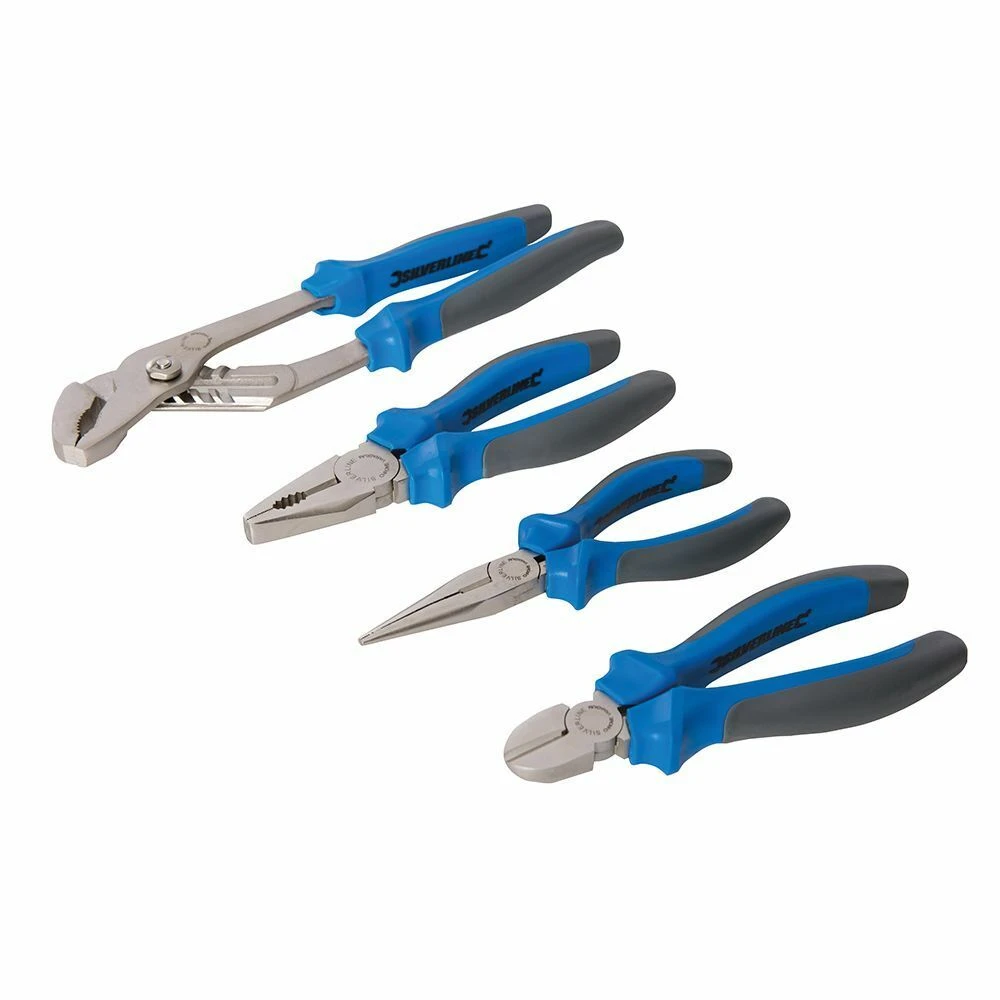 Silverline Expert Pliers Set 4 Piece