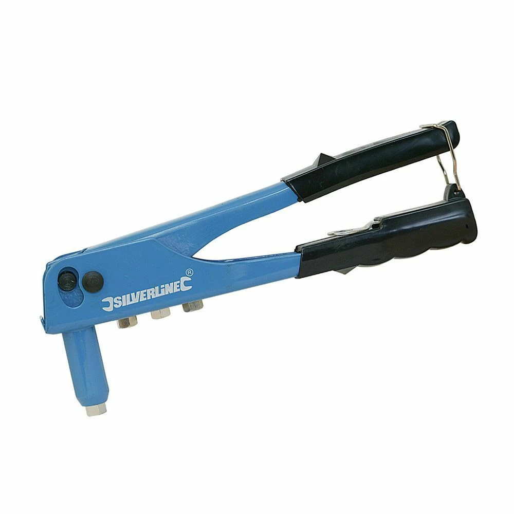 Silverline Hand Riveter With Nozzles (2.4 - 4.8mm)