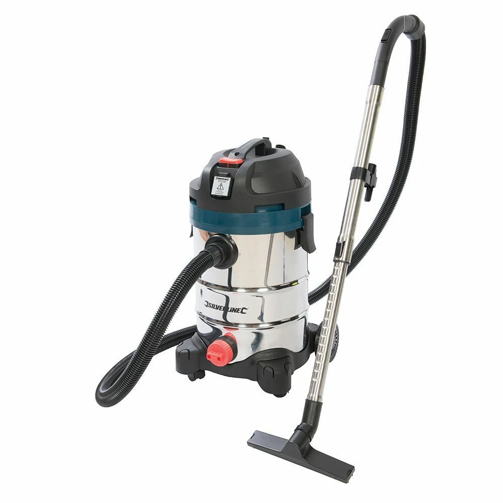 Silverline Silverstorm 1250w Wet & Dry Vacuum Cleaner 30Ltr