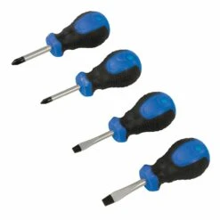 Silverline Stubby Screwdriver Set 4 Piece