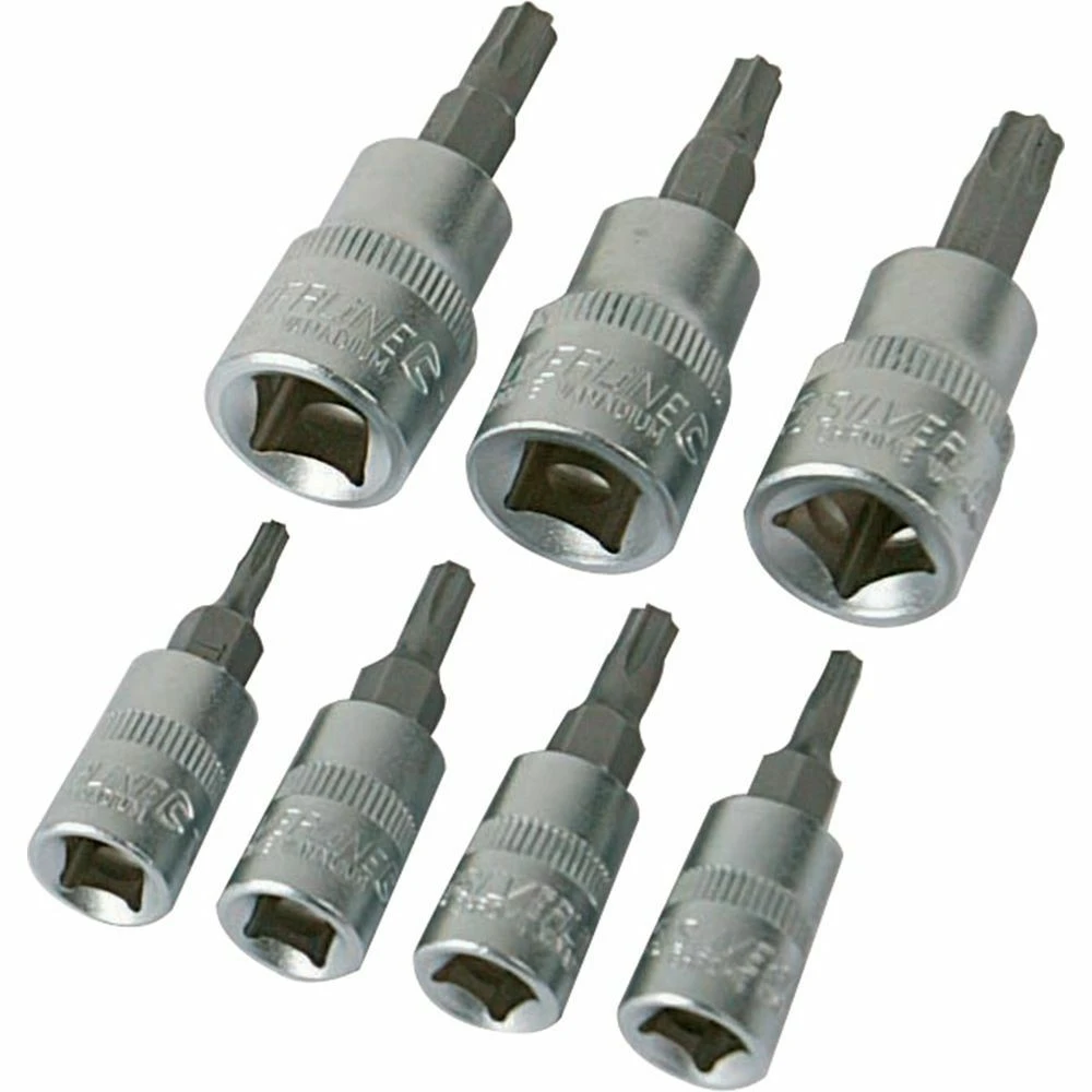 Silverline Torx Socket Set 1/4in & 3/8in Drive 7 Piece - Image 2