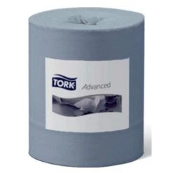 Tork 420 2-Ply Blue Paper Hand Towel Advanced Wiper Centrefeed Roll (457 Sheets, Case Of 6 )
