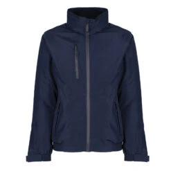 Regatta Honestly Made Fleece Lined Waterproof Jacket Navy Blue (Sizes XS-3XL)