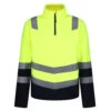 Regatta Professional Hi-Vis Half Zip Fleece Jumper Yellow (Sizes S-3XL)