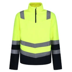 Regatta Professional Hi-Vis Half Zip Fleece Jumper Yellow (Sizes S-3XL)