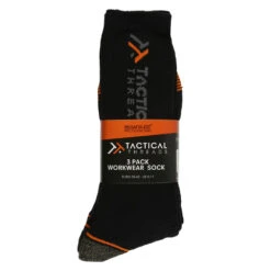 Regatta Tactical Socks Black Pack Of 3